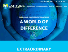 Tablet Screenshot of latitudegrouptravel.com.au